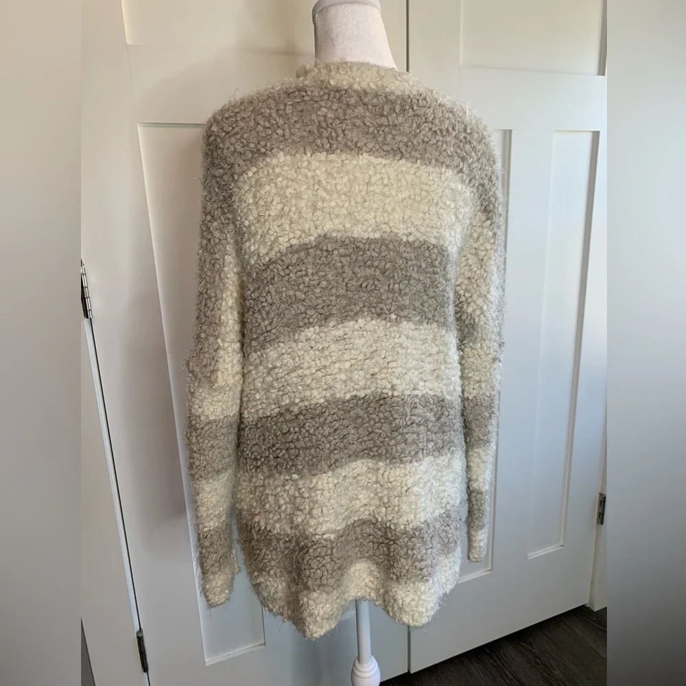 Free People Marshmallow Sweater Cardigan Ivory/Grey Size XS - Picture 6 of 14